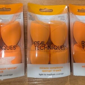 (3) 4ct Real Techniques Miracle Complexion Sponges Makeup Blender